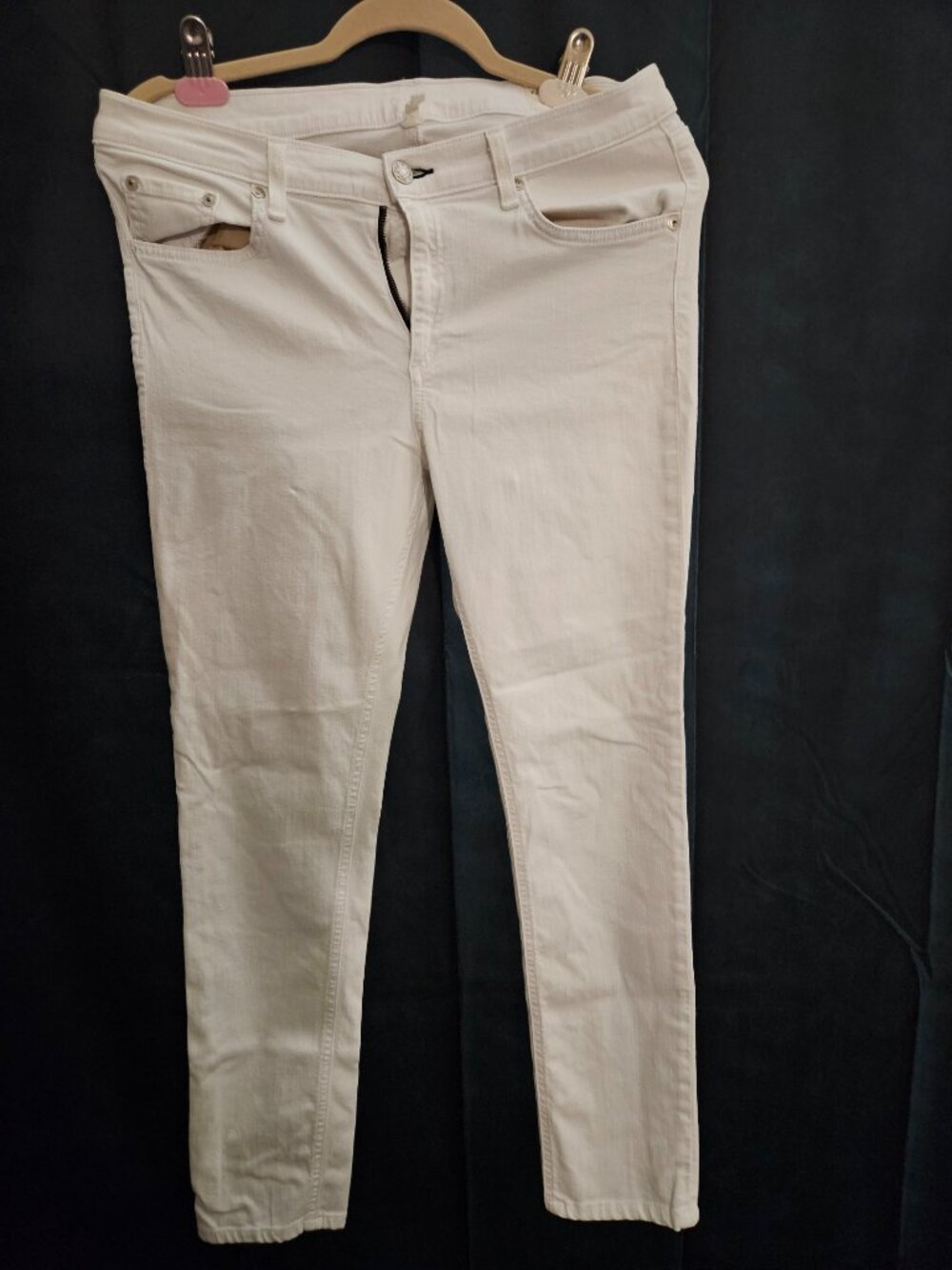 rag & bone JEANS Womens White Skinny Jeans Minimalist Chic Made in USA Size 32